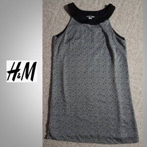 🔥3/$20 H&M black & white sleeveless dress size 10
